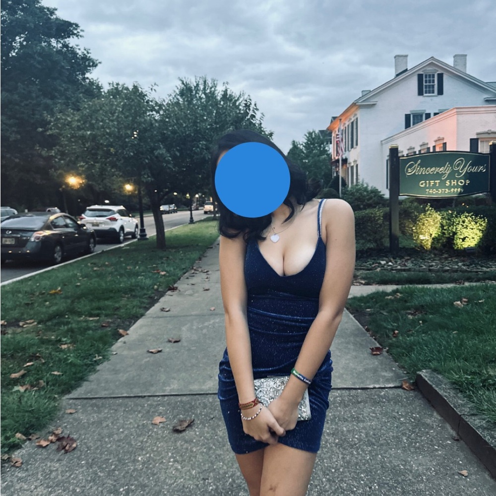 Sparkling Blue Mini Dress